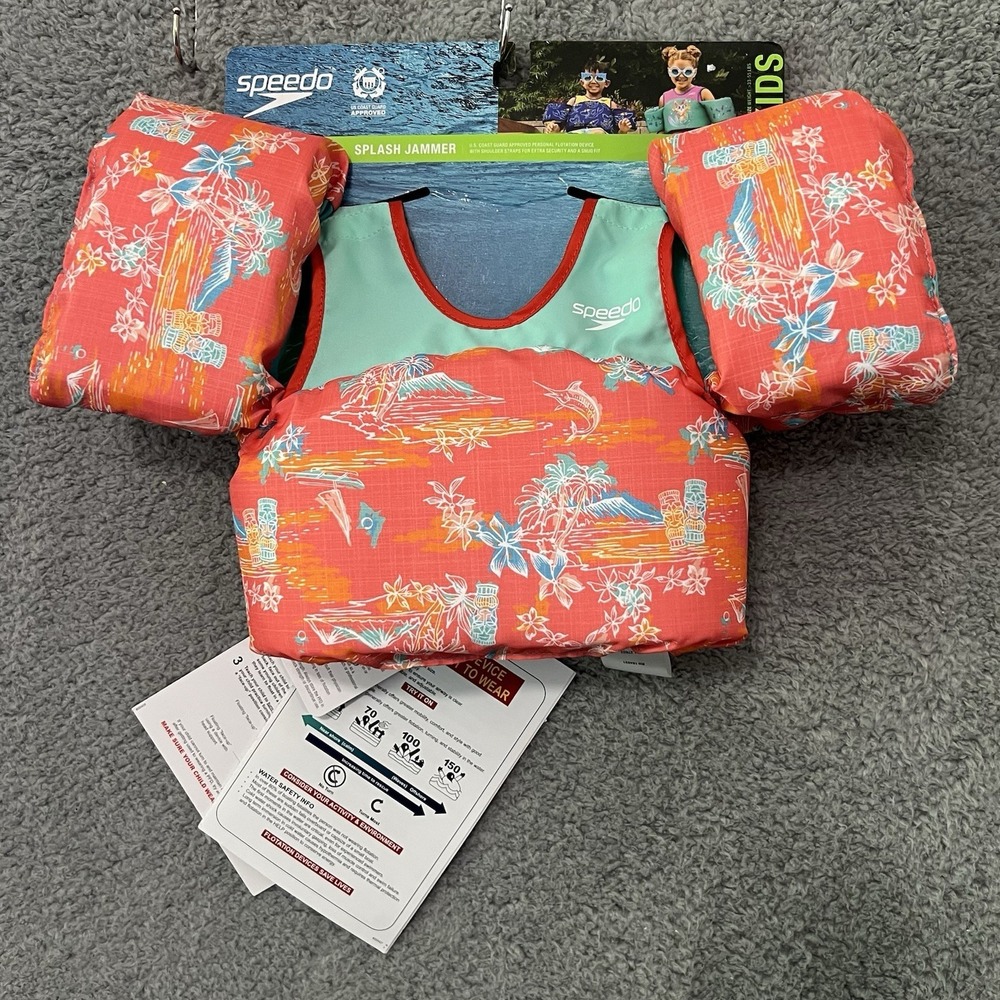 Speedo Splash Jammer Life Jacket Vest Kids Weight 33-55 lbs Big Island New